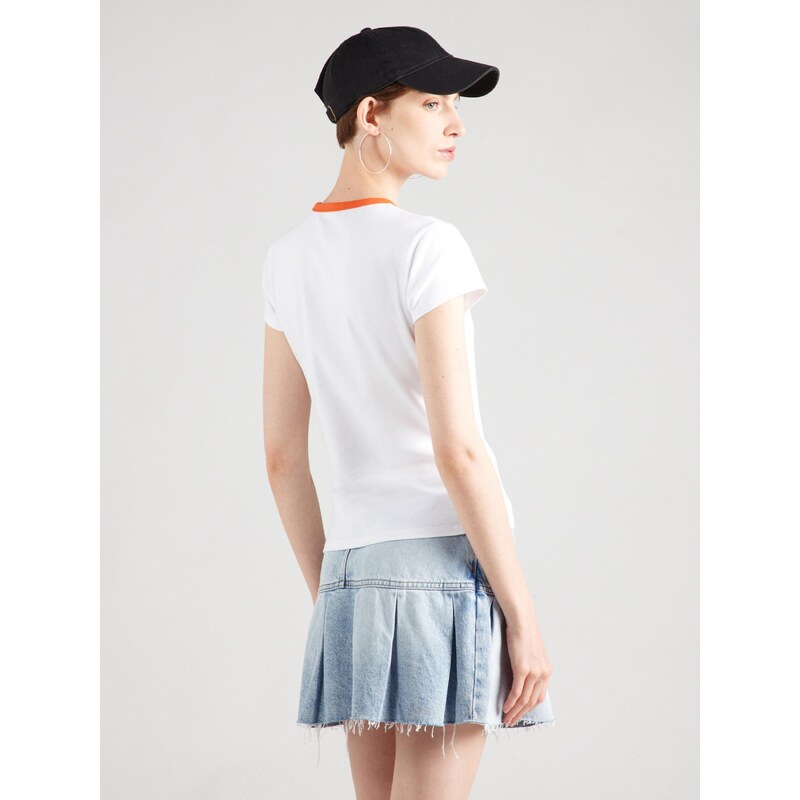 Calvin Klein Jeans Majica oranžna / bela