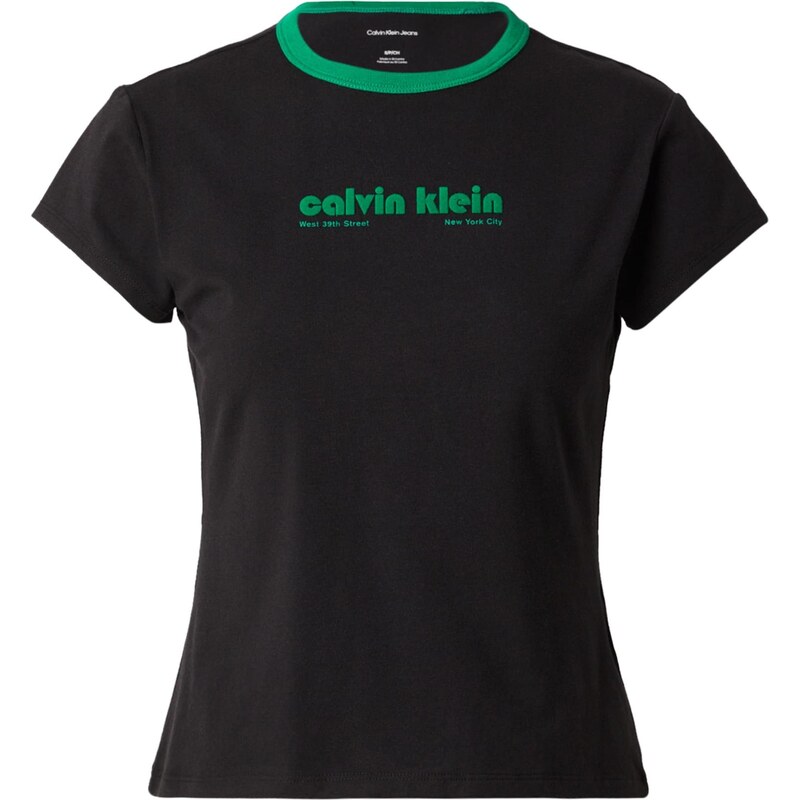 Calvin Klein Jeans Majica zelena / črna