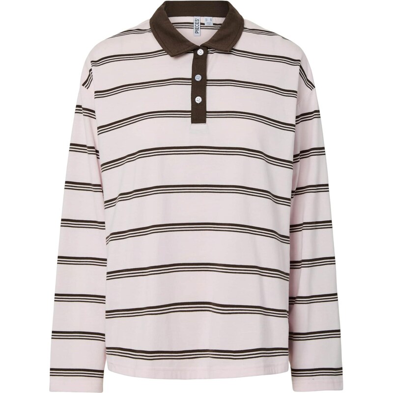 PIECES Majica 'PCSadie' pastelno roza / črna