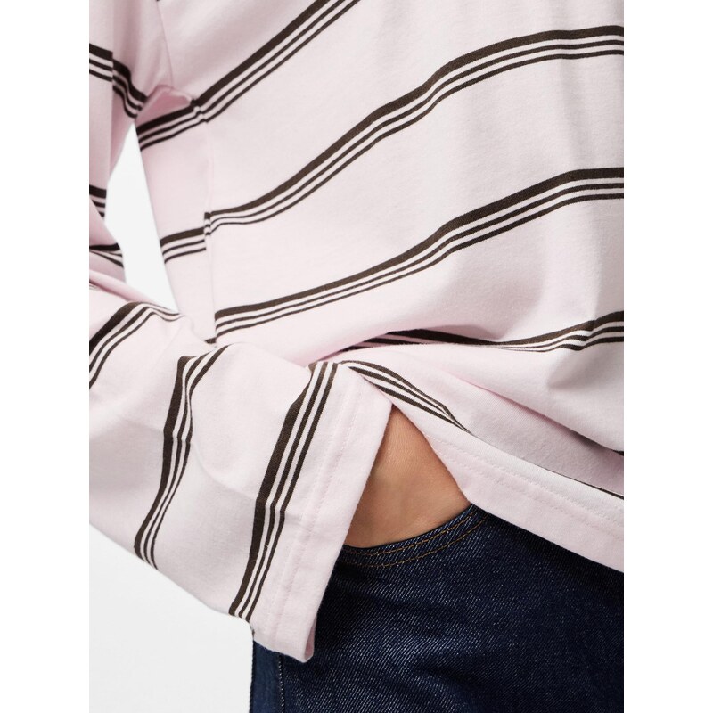 PIECES Majica 'PCSadie' pastelno roza / črna