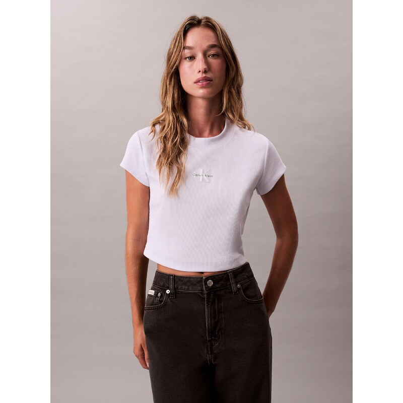 Calvin Klein Jeans Majica zelena / pastelno lila