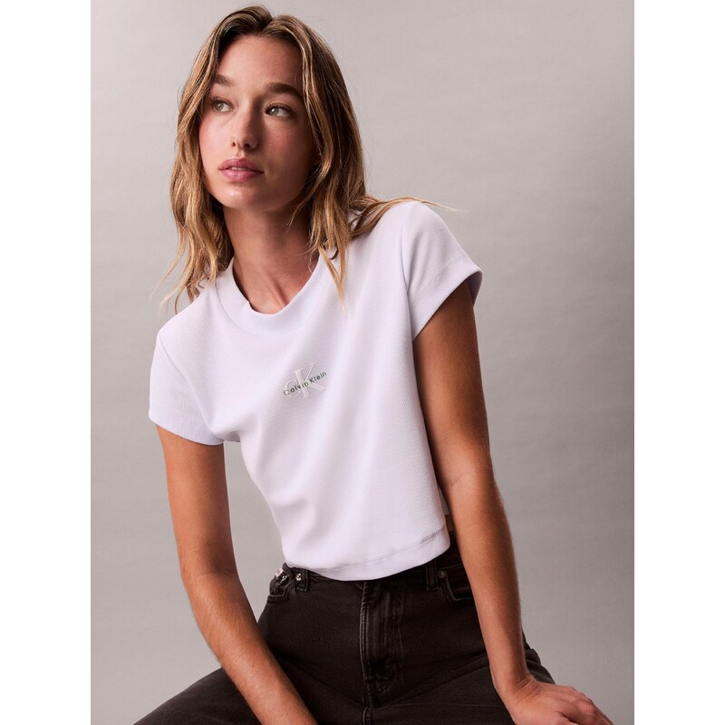 Calvin Klein Jeans Majica zelena / pastelno lila