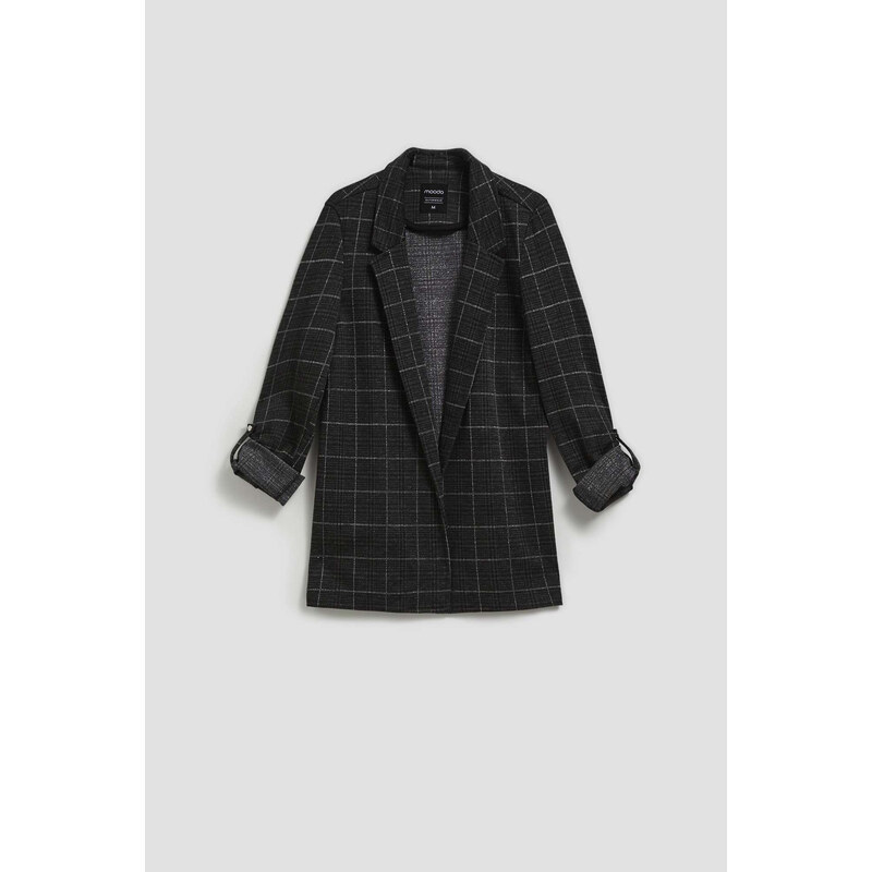 Marisse Checked Jacket With Rolled-Up Sleeves