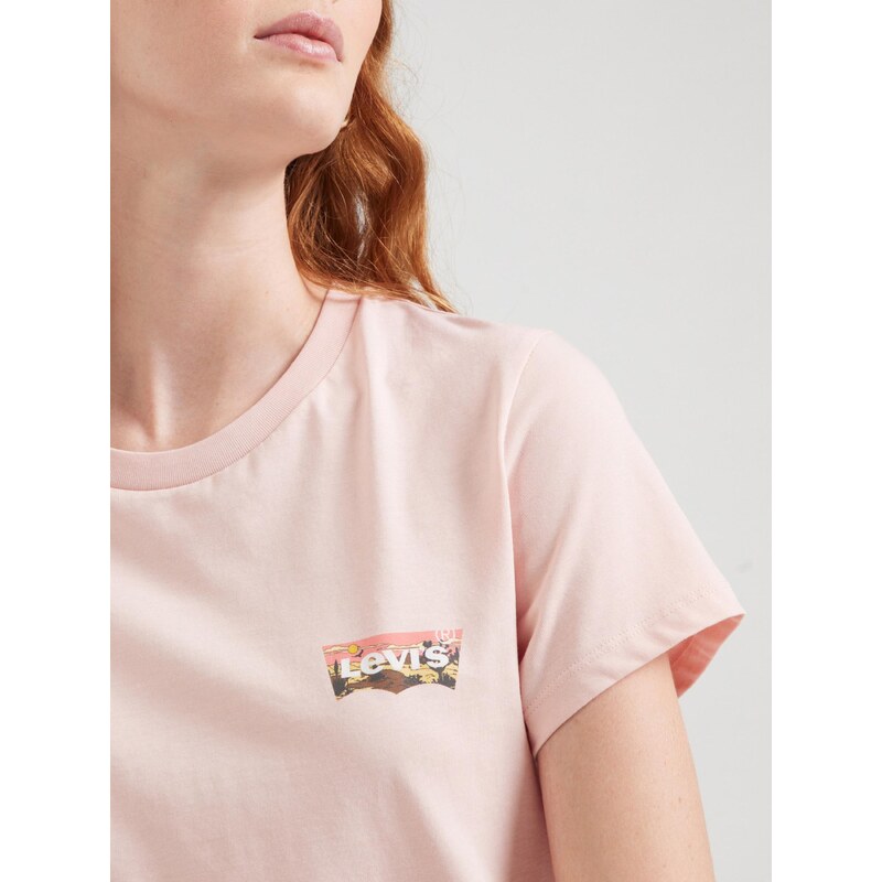 LEVI'S  Majica 'THE PERFECT' svetlo bež / konjak / rosé / bela