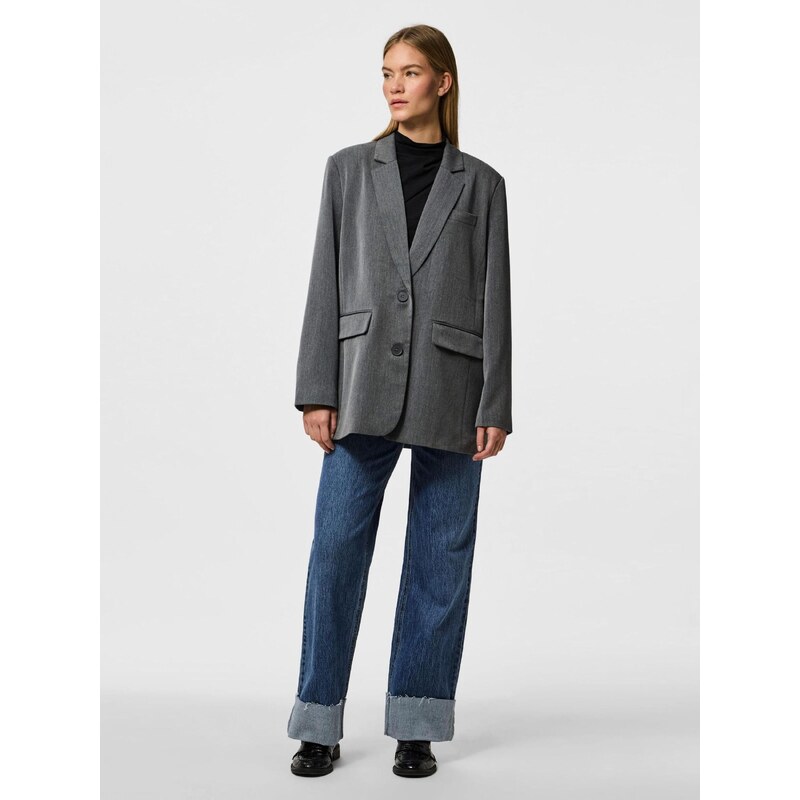 PIECES Blazer 'PCKAMIL' temno siva