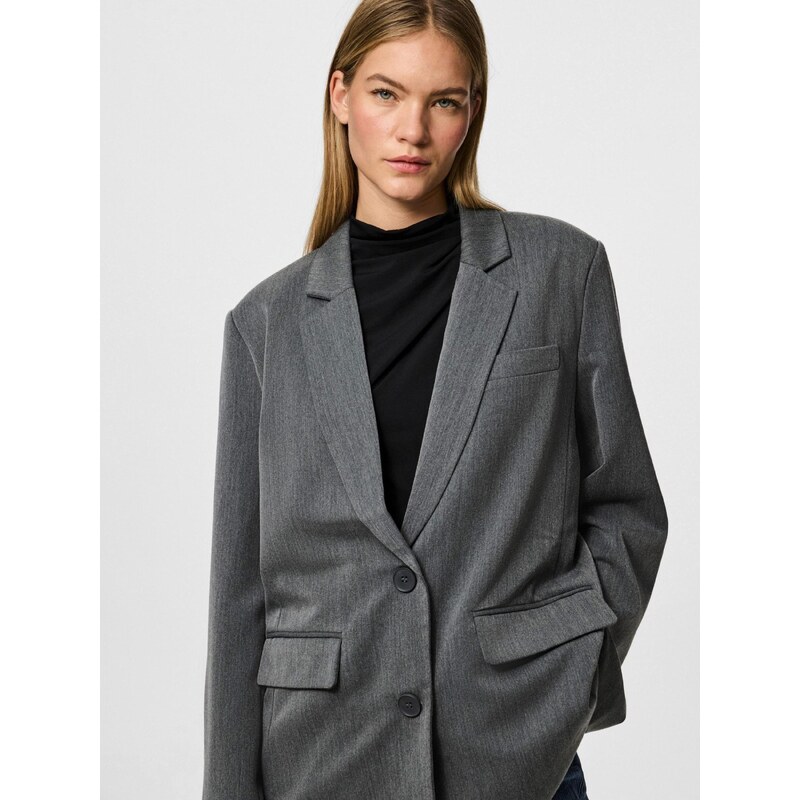 PIECES Blazer 'PCKAMIL' temno siva