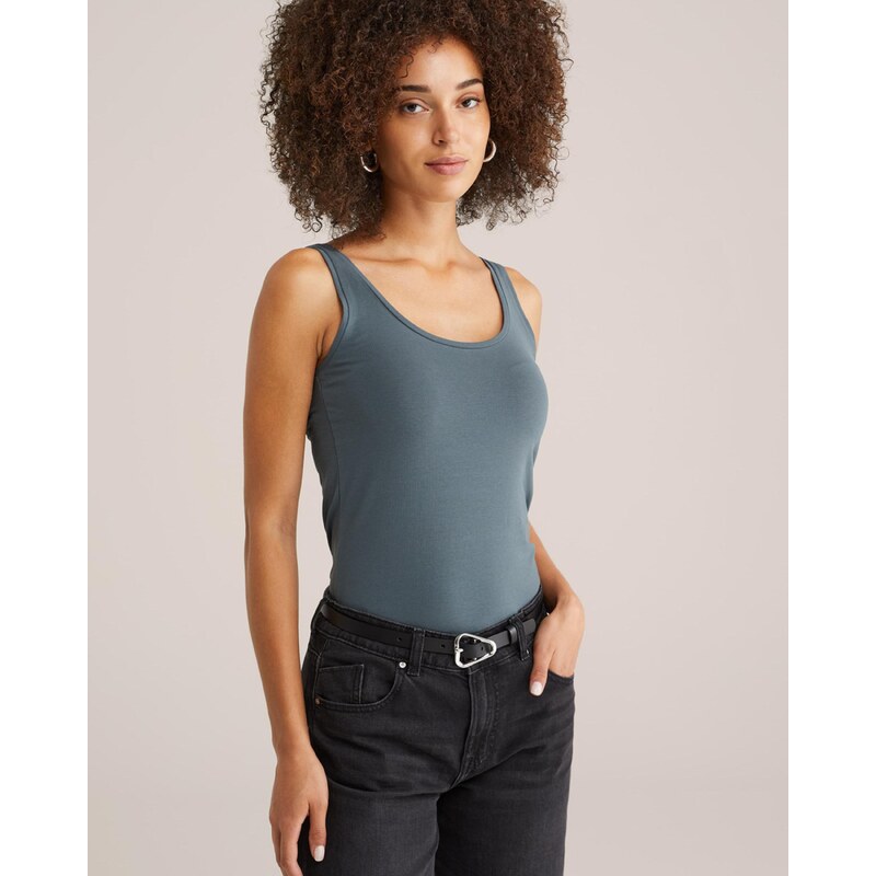 WE Fashion Top temno zelena