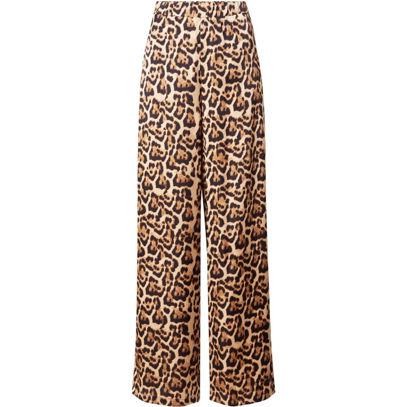 VILA Hlače 'VILEA' konjak / kapučino / črna