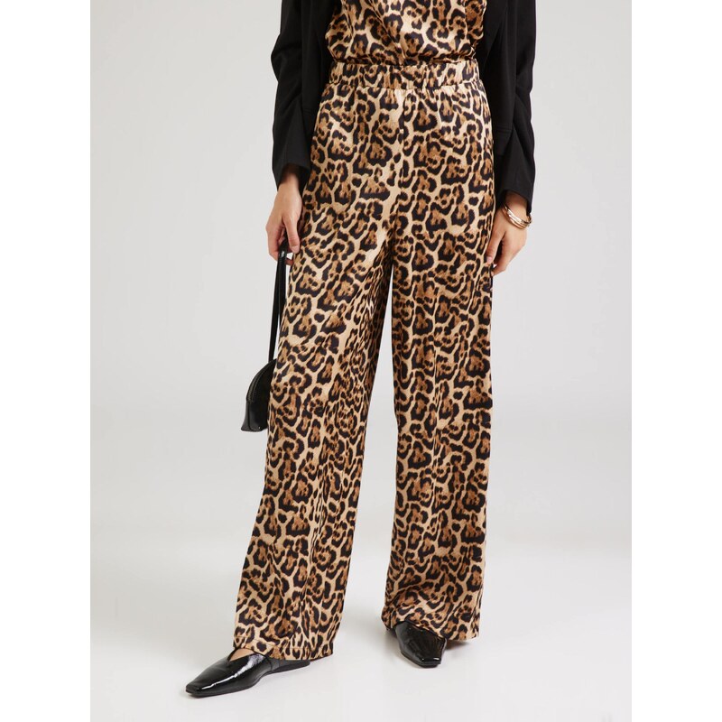 VILA Hlače 'VILEA' konjak / kapučino / črna