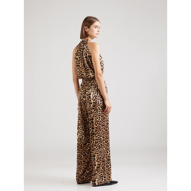 VILA Hlače 'VILEA' konjak / kapučino / črna