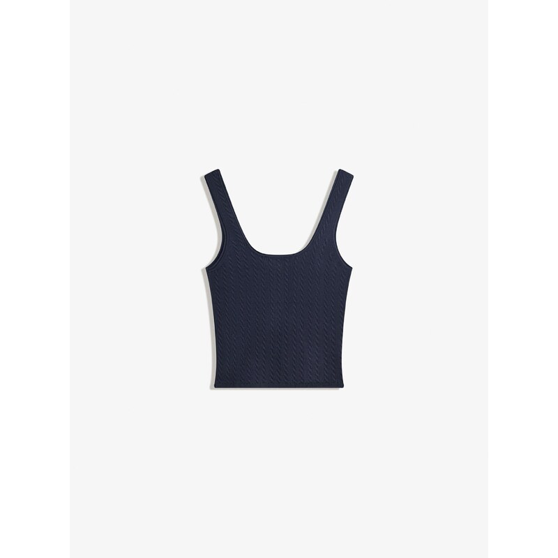 Bershka Top z naramnicami marine