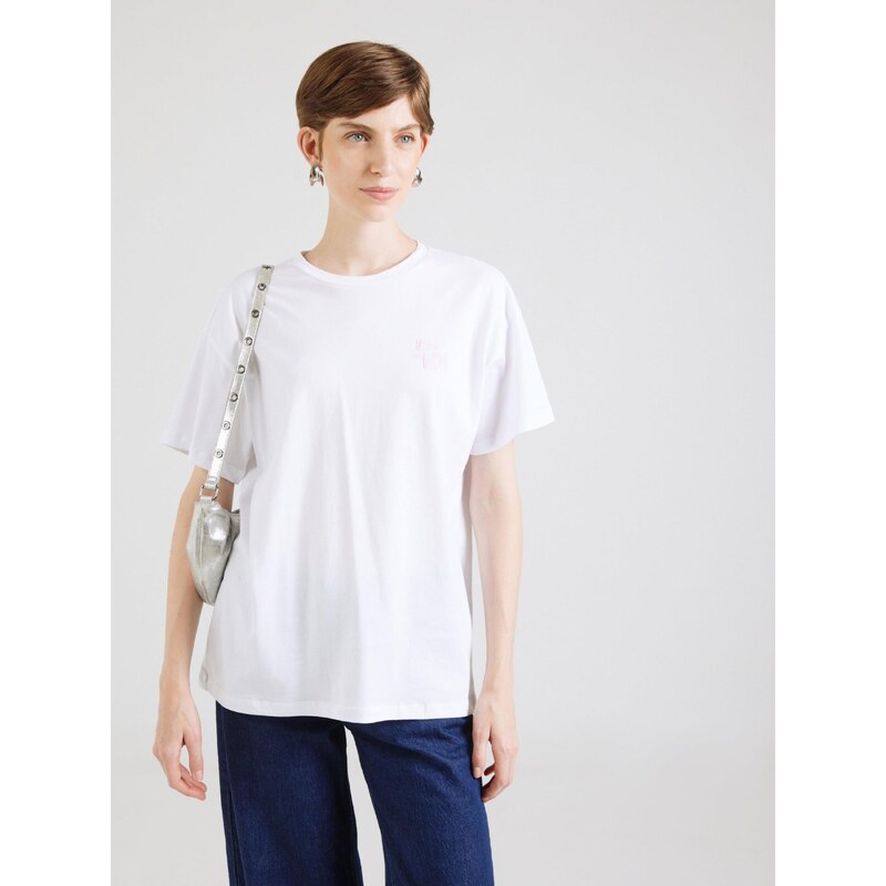 PIECES Široka majica 'PCALIFI FASTTRACK' rumena / roza / bela