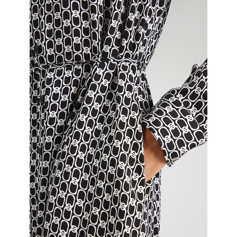 COMMA Dolga srajca črna / bela