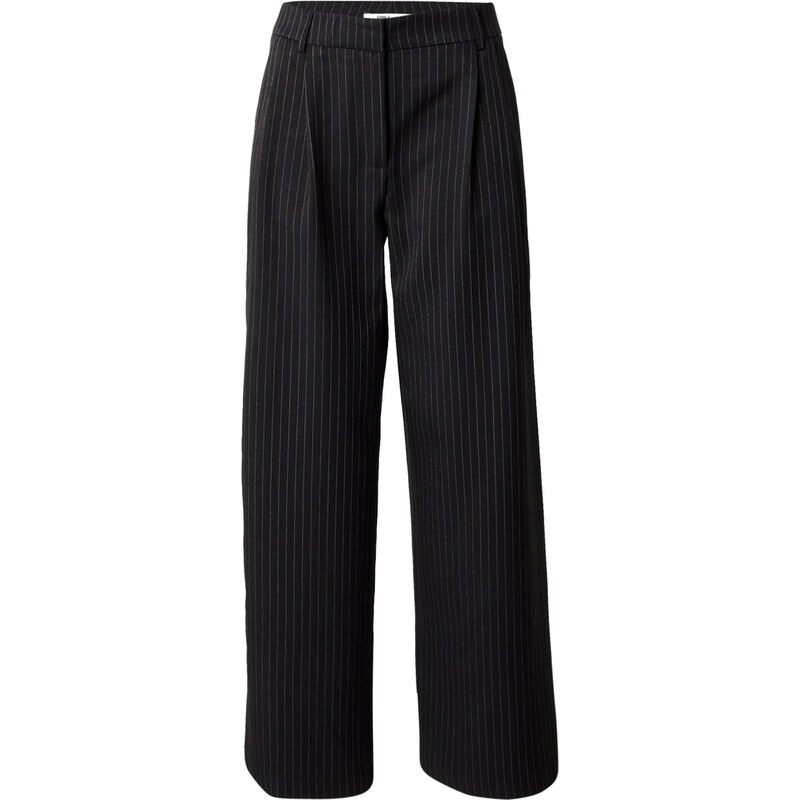 ONLY Hlače z naborki 'ONLREINA' črna / bela