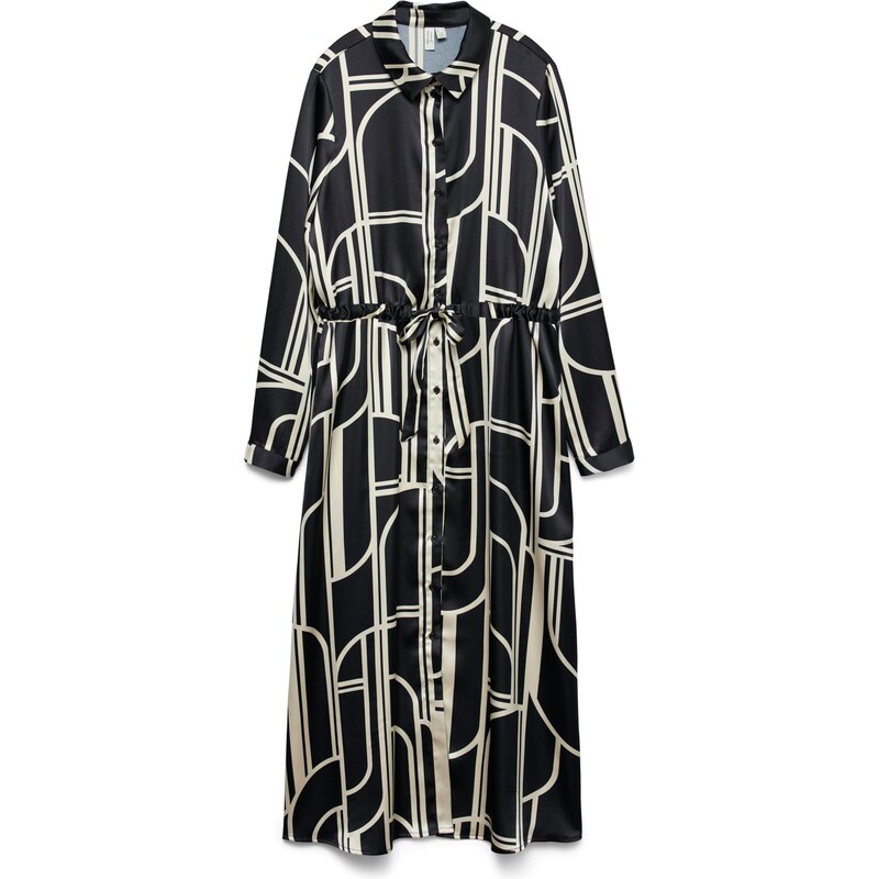 VERO MODA Dolga srajca 'VMHADLEY' bež / črna