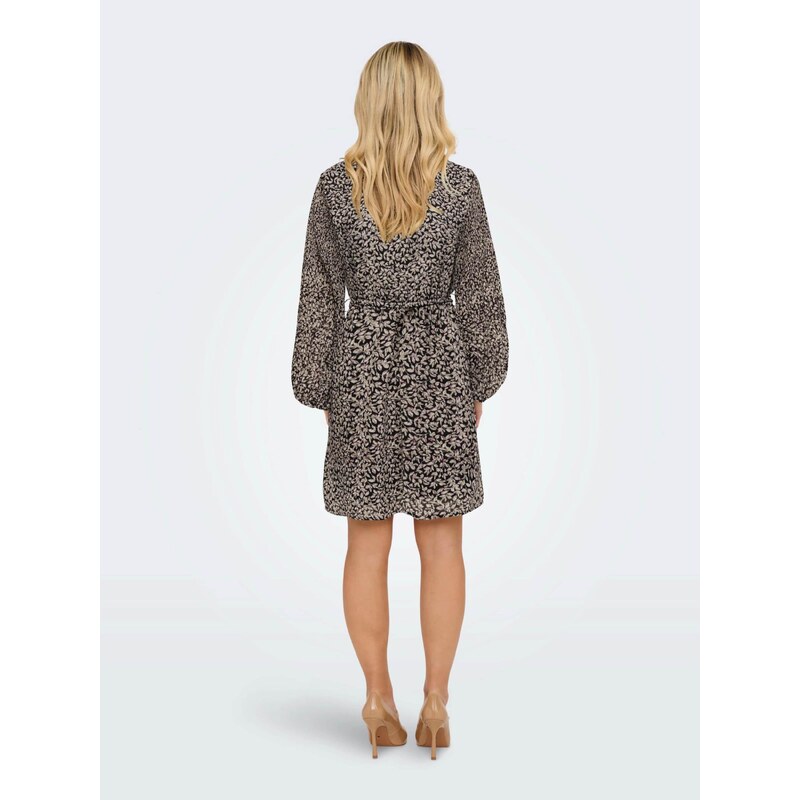 ONLY Obleka 'ONLSTAR' rjava / črna / off-bela