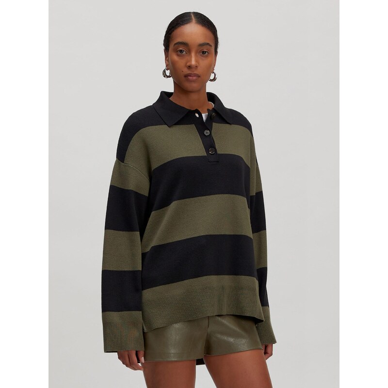 EDITED Majica 'Laiani' zelena / črna