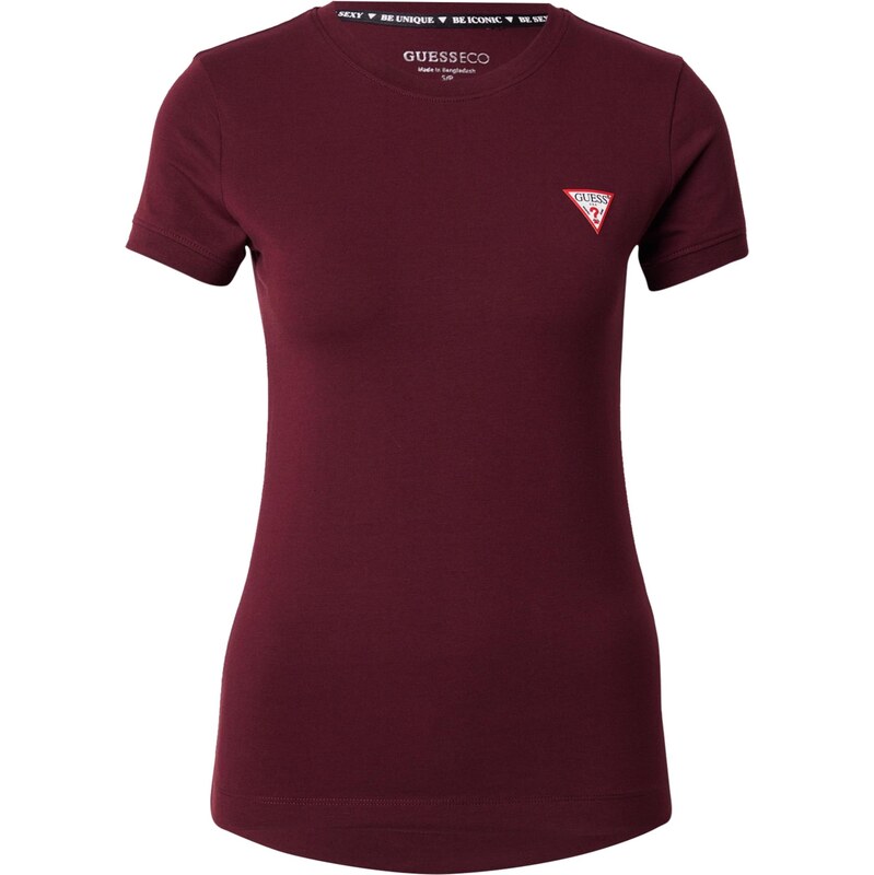GUESS Majica vinsko rdeča