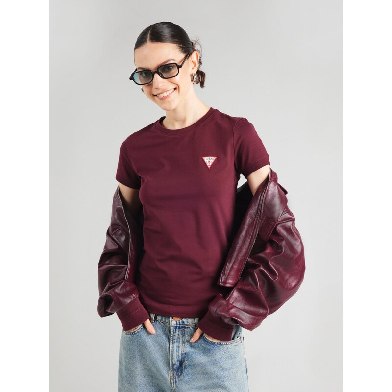 GUESS Majica vinsko rdeča