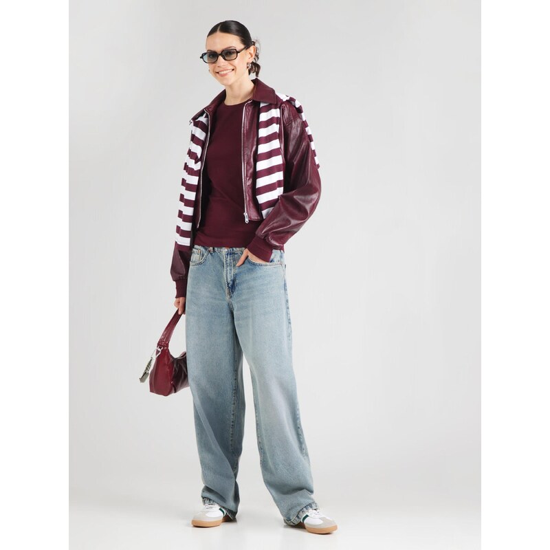 GUESS Majica vinsko rdeča