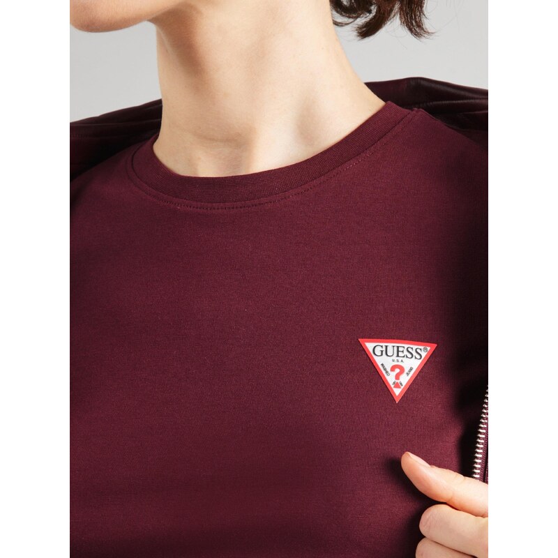 GUESS Majica vinsko rdeča