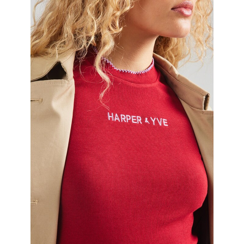 Harper & Yve Majica rdeča / bela