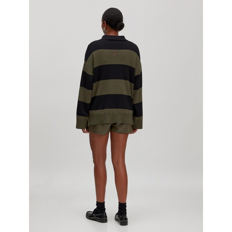 EDITED Majica 'Laiani' zelena / črna