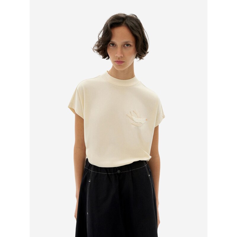 Thinking MU Majica 'Volta' bež / ecru / off-bela