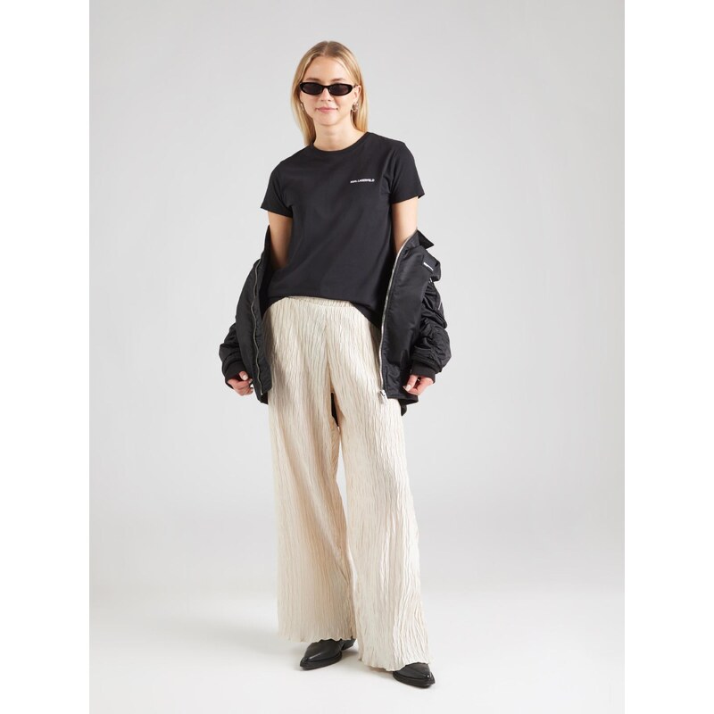 Karl Lagerfeld Majica 'ESSENTIAL' črna / bela