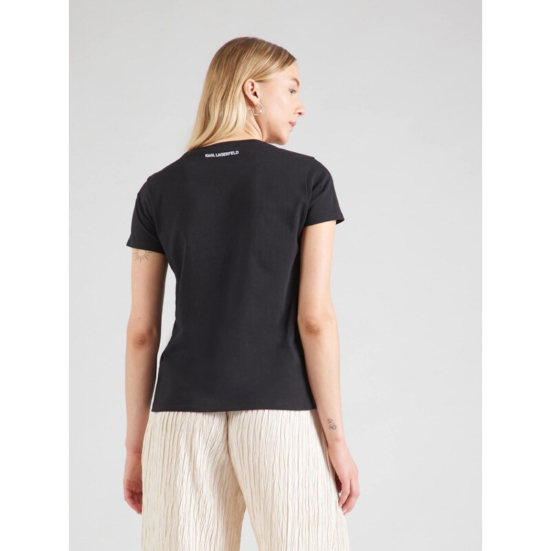 Karl Lagerfeld Majica 'ESSENTIAL' črna / bela