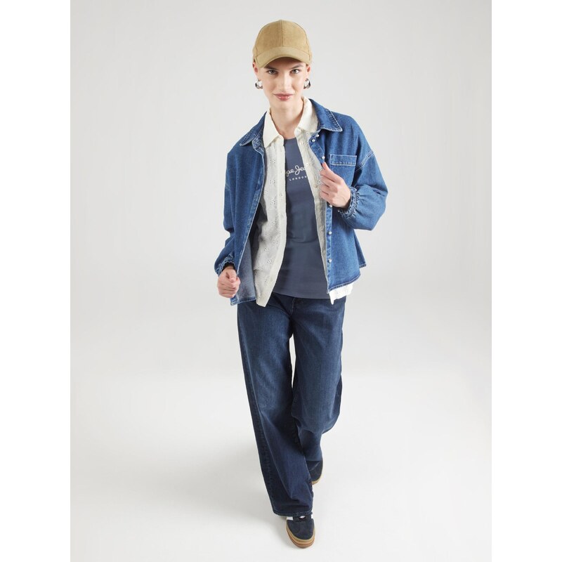 Pepe Jeans Majica 'New Virginia' safir / bela