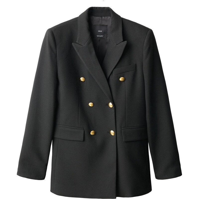 MANGO Blazer 'Faran' črna