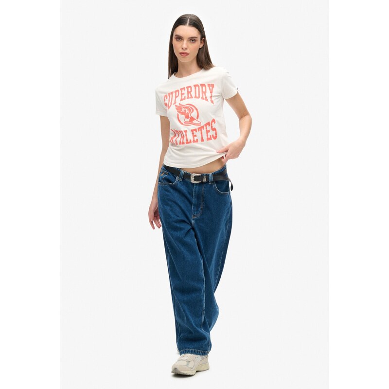 Superdry & Co Majica oranžna / bela