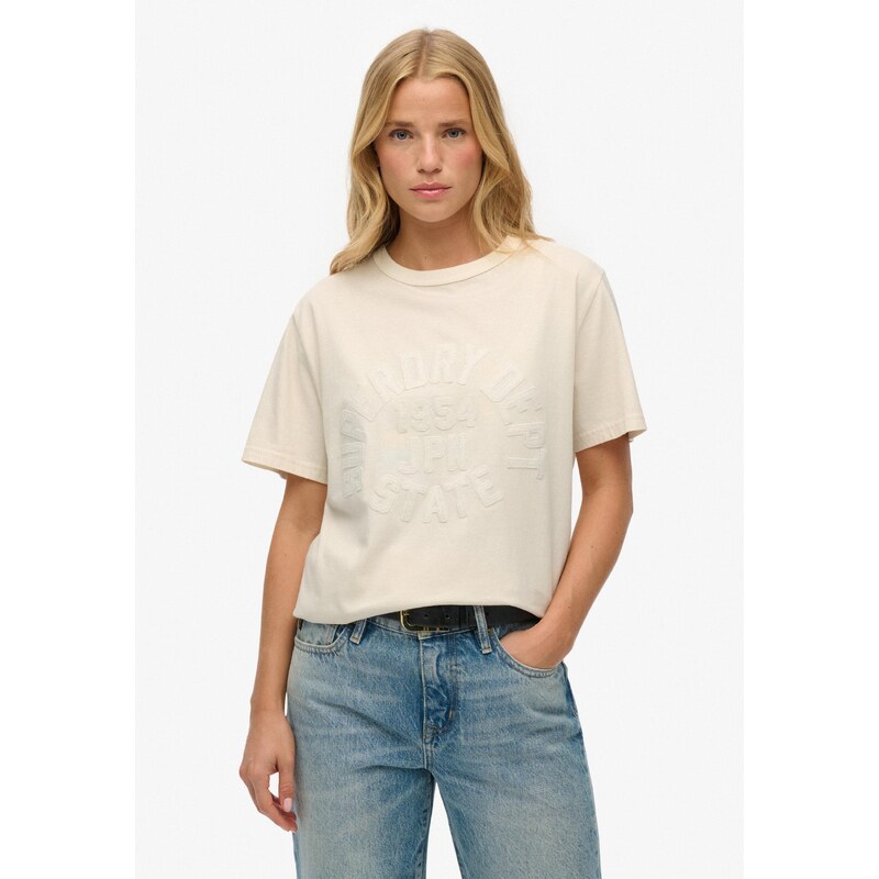 Superdry & Co Široka majica bela / naravno bela