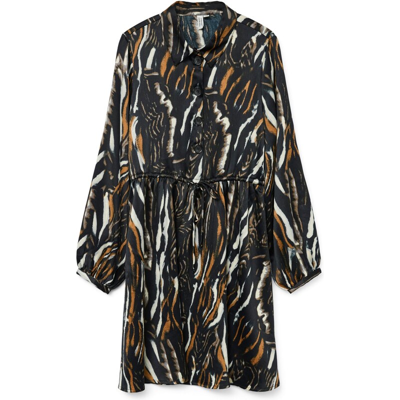 VERO MODA Dolga srajca 'VMFERNA' oranžna / črna / bela