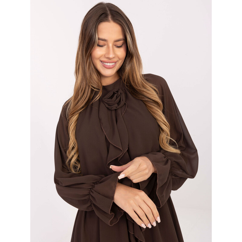 RUE PARIS Dress-MI-SK-A1554.26-brown
