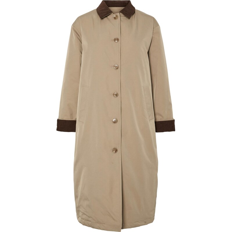 PIECES Prehoden plašč 'JORMA' rjava / greige