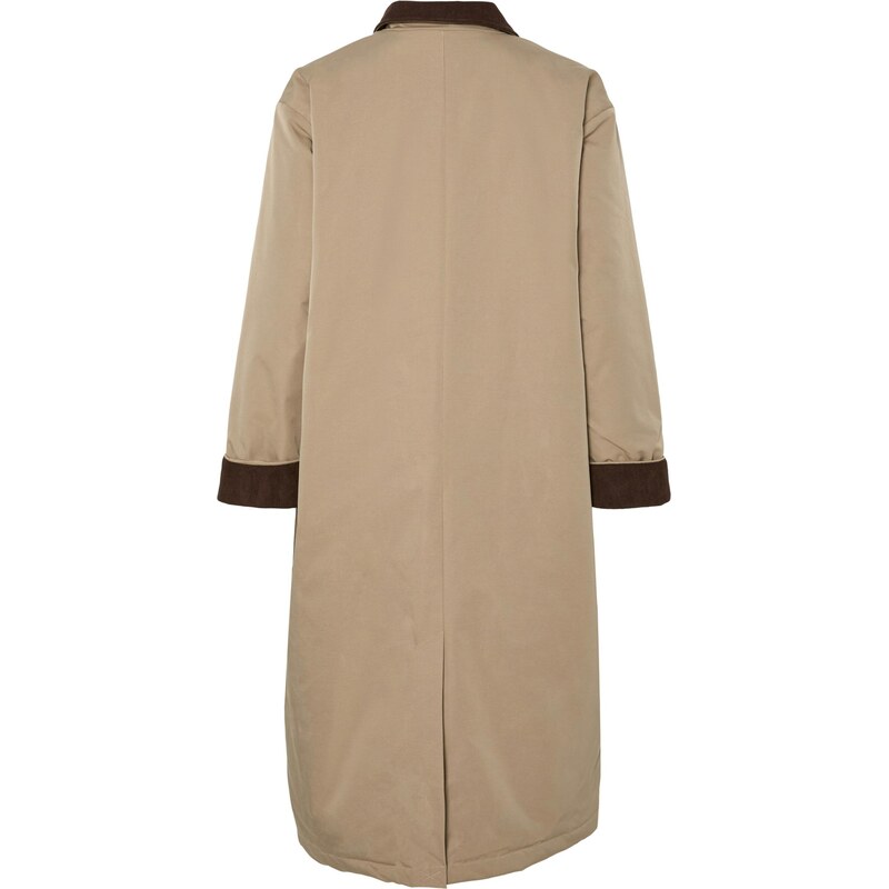 PIECES Prehoden plašč 'JORMA' rjava / greige