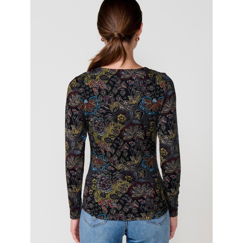 KOROSHI Majica modra / zelena / oranžna / črna