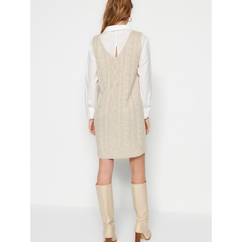 Trendyol Pletena obleka kamen