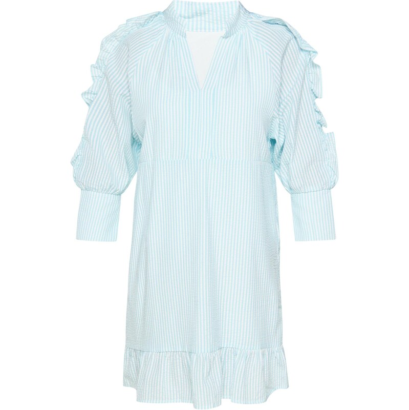 usha BLUE LABEL Obleka 'Fashion Look' svetlo modra / bela