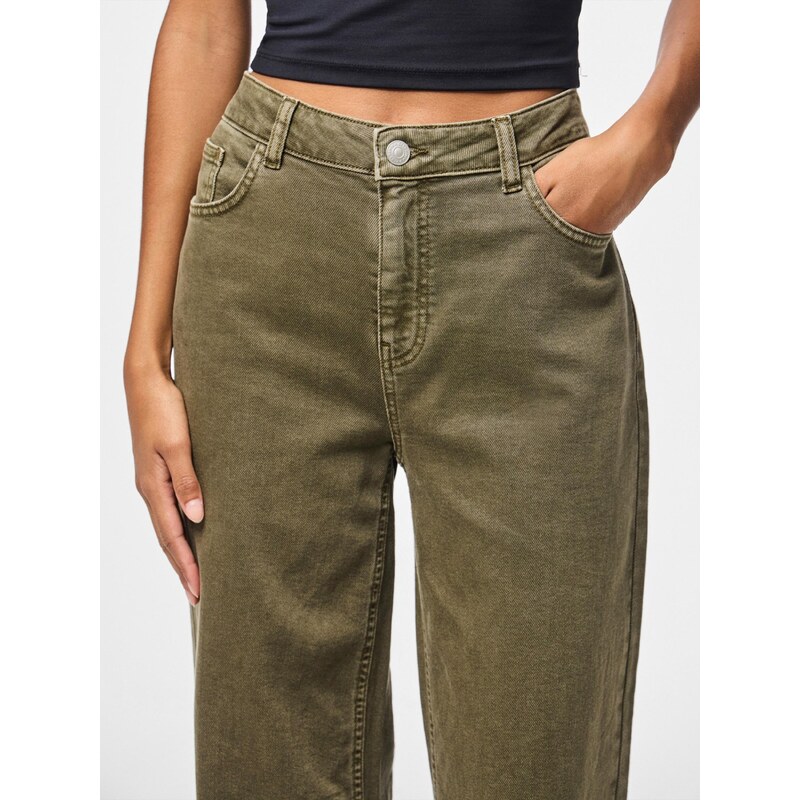 PIECES Kavbojke 'PCSILKE' oliva