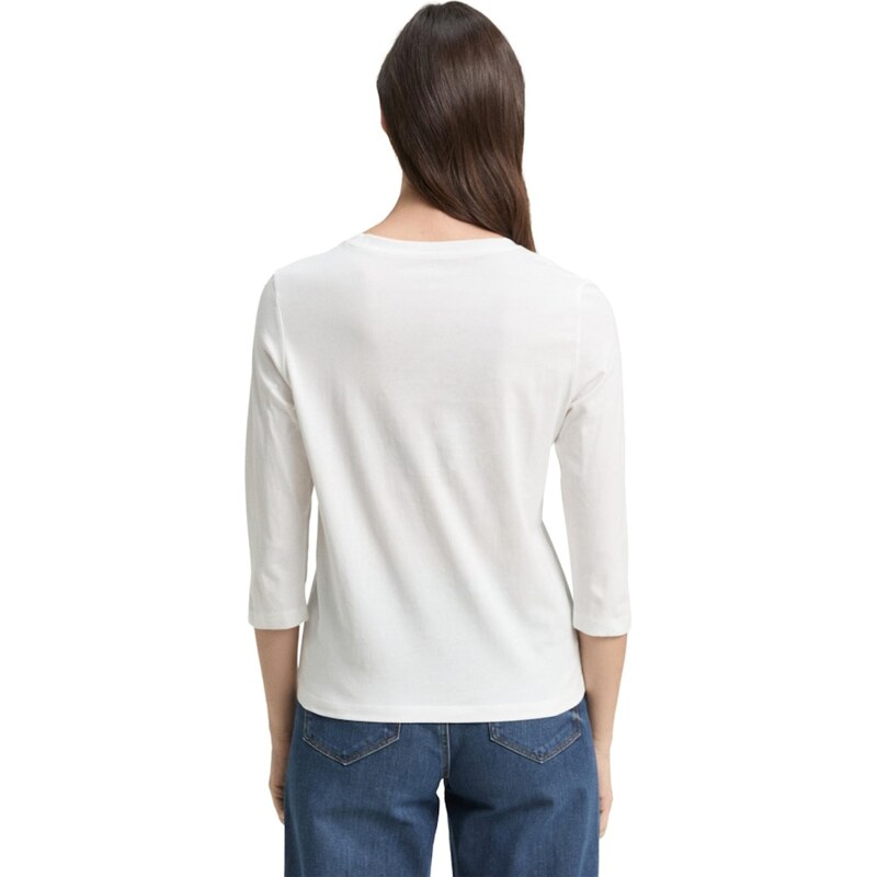 TOM TAILOR Majica mornarska / bela