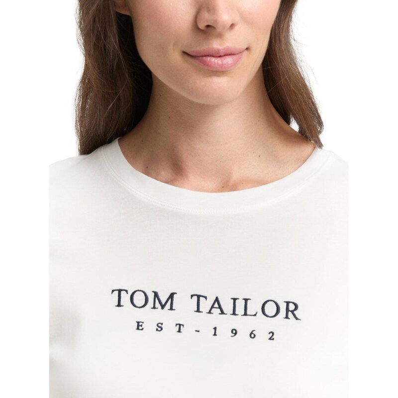 TOM TAILOR Majica mornarska / bela