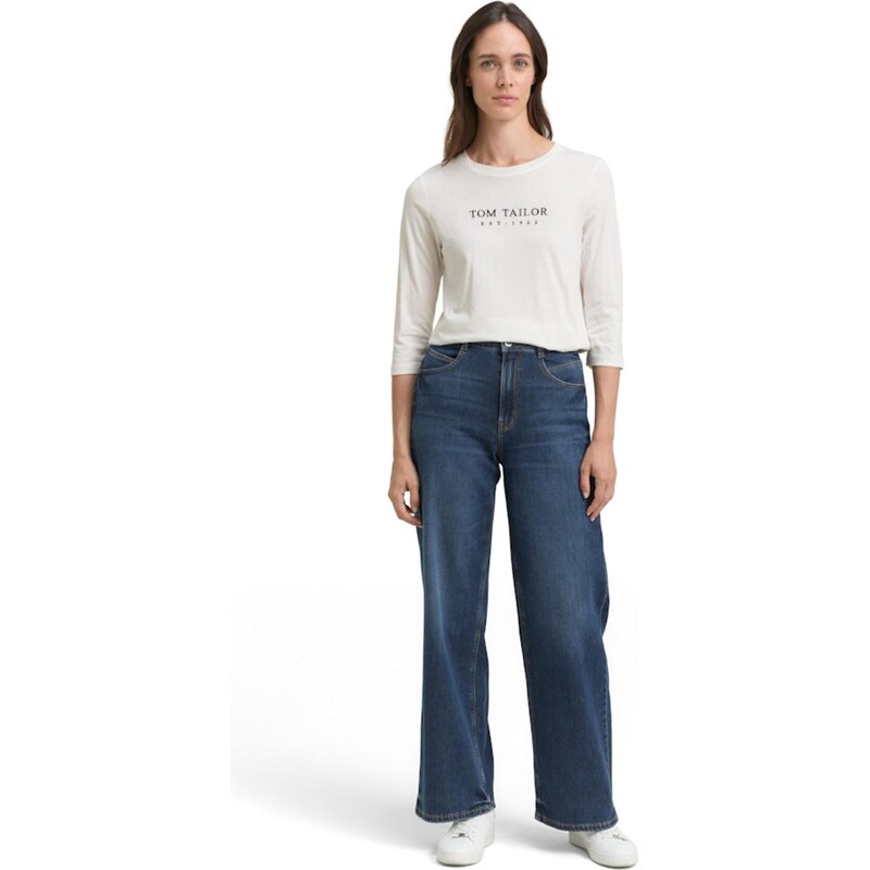 TOM TAILOR Majica mornarska / bela