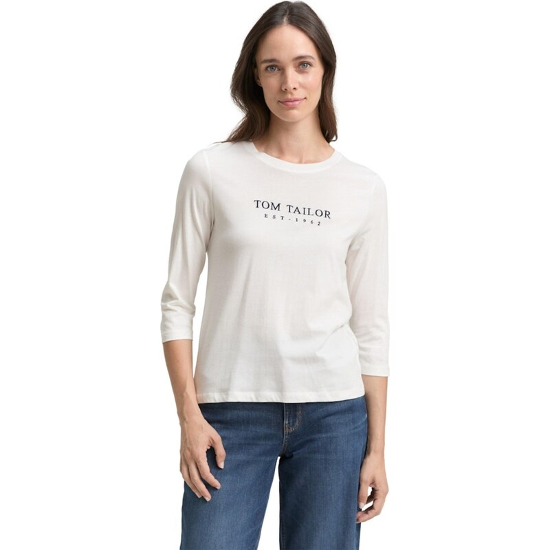 TOM TAILOR Majica mornarska / bela