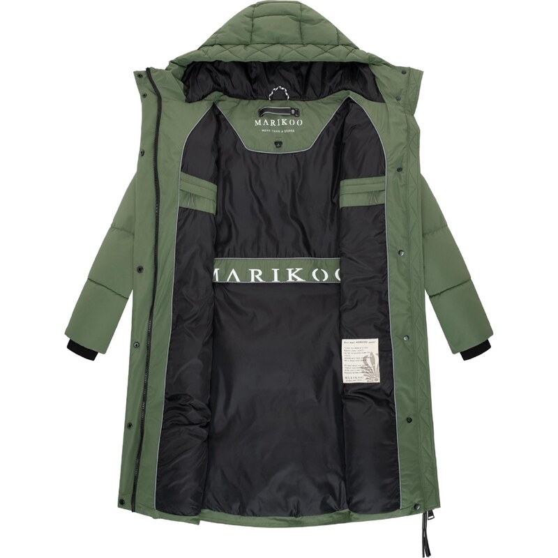 MARIKOO Zimski plašč 'Michikoo XVI' zelena