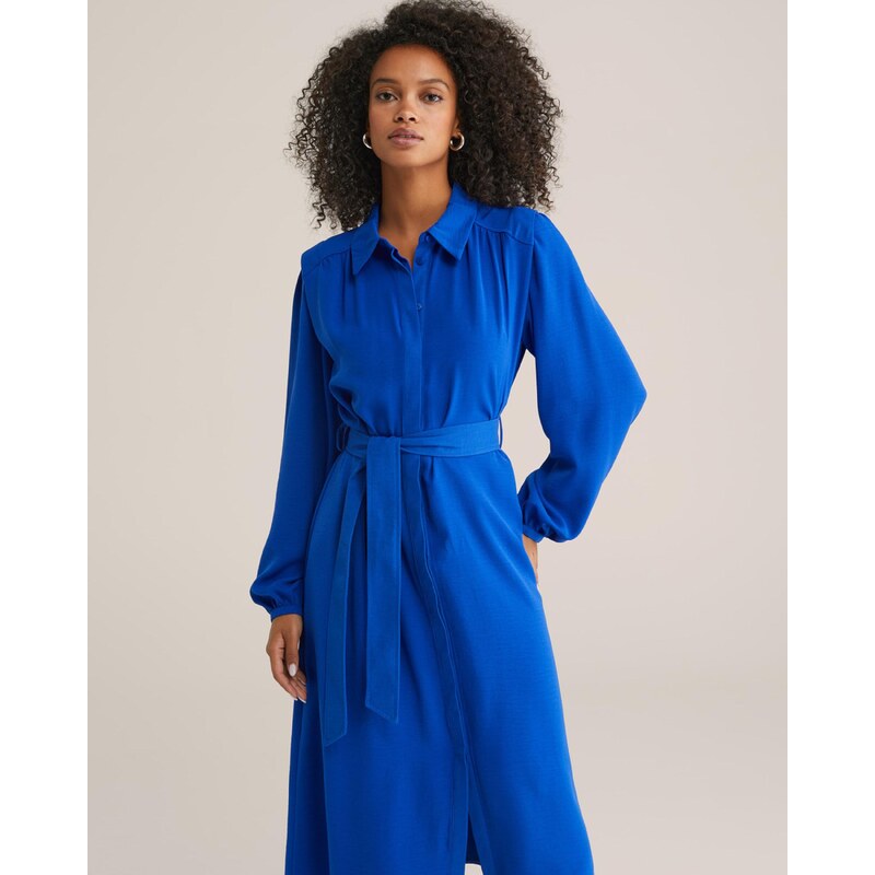 WE Fashion Obleka kobalt modra