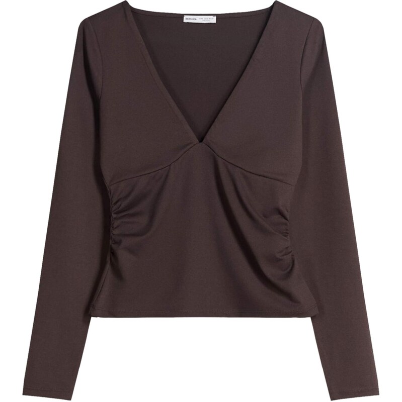 Bershka Majica čokolada
