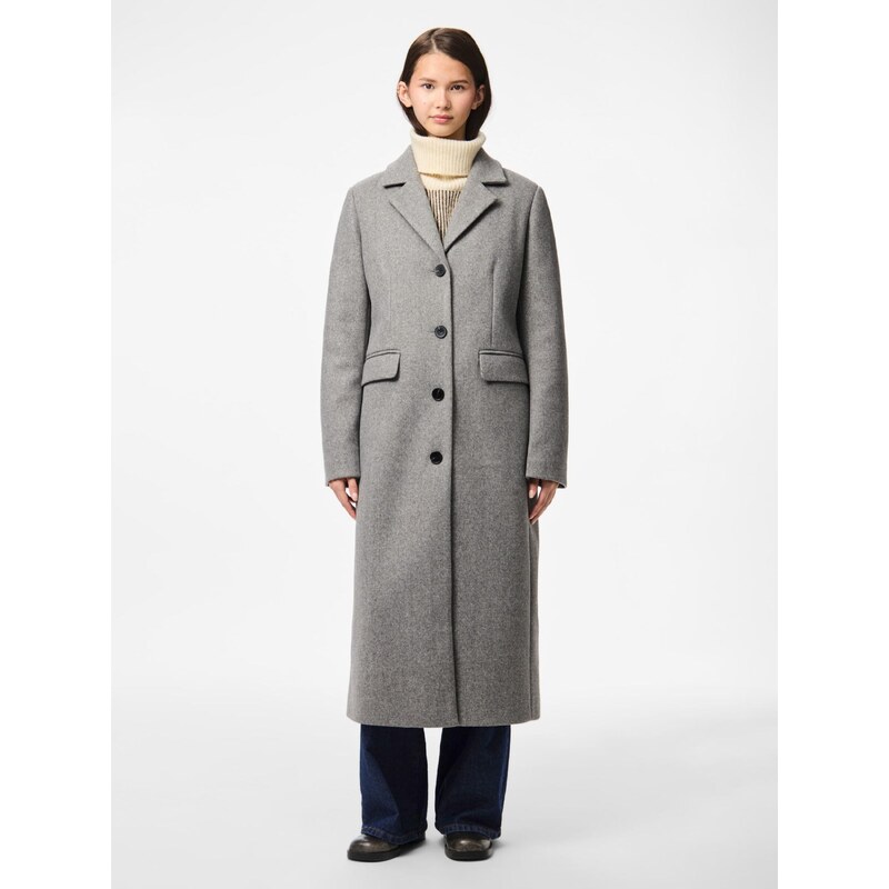 PIECES Prehoden plašč 'PCJadine' pegasto siva